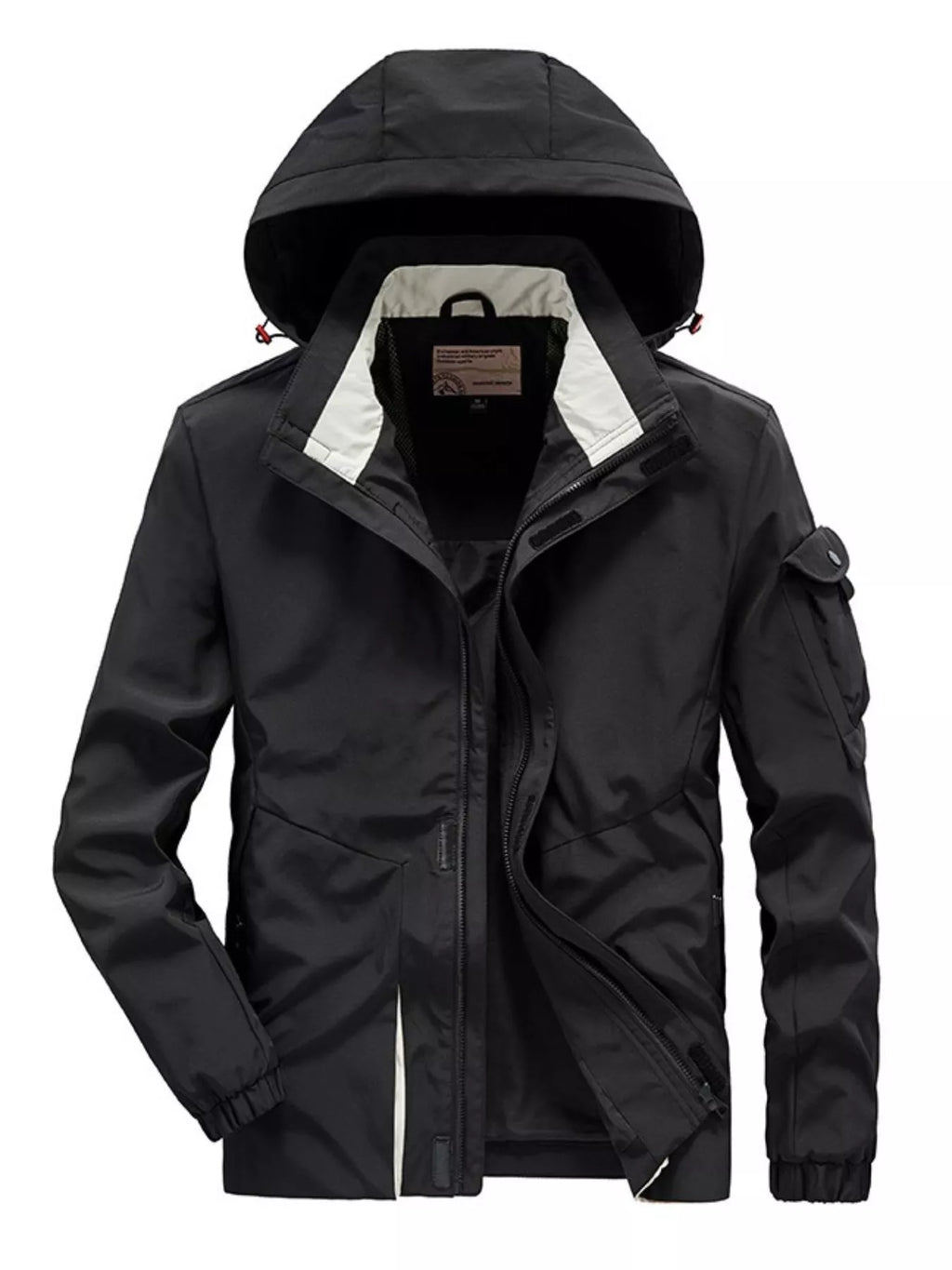 Men's Plus Size Hooded Windproof Outdoor Jacket