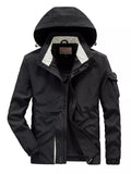 Men's Plus Size Hooded Windproof Outdoor Jacket