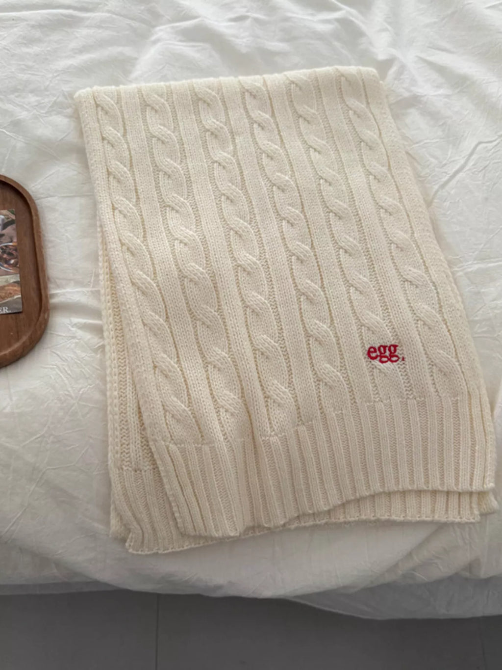 Ribbed Knitted Winter Scarf