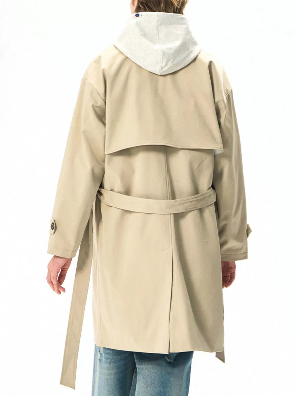 Men's Full Size Double-Breasted Trench Coat Plus Size
