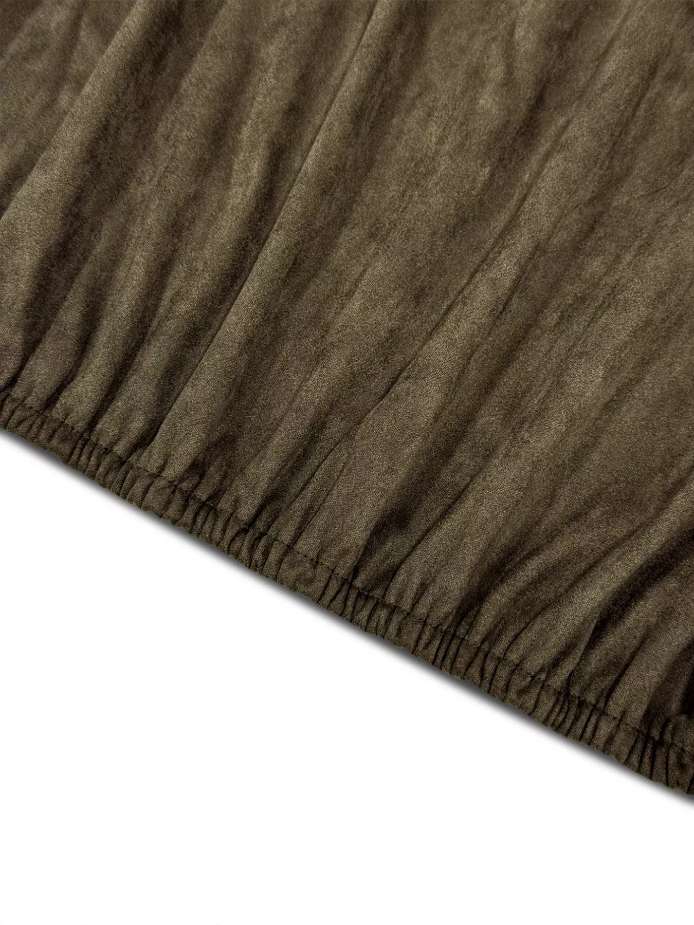 Plus Size Suede Cropped Bomber Jacket
