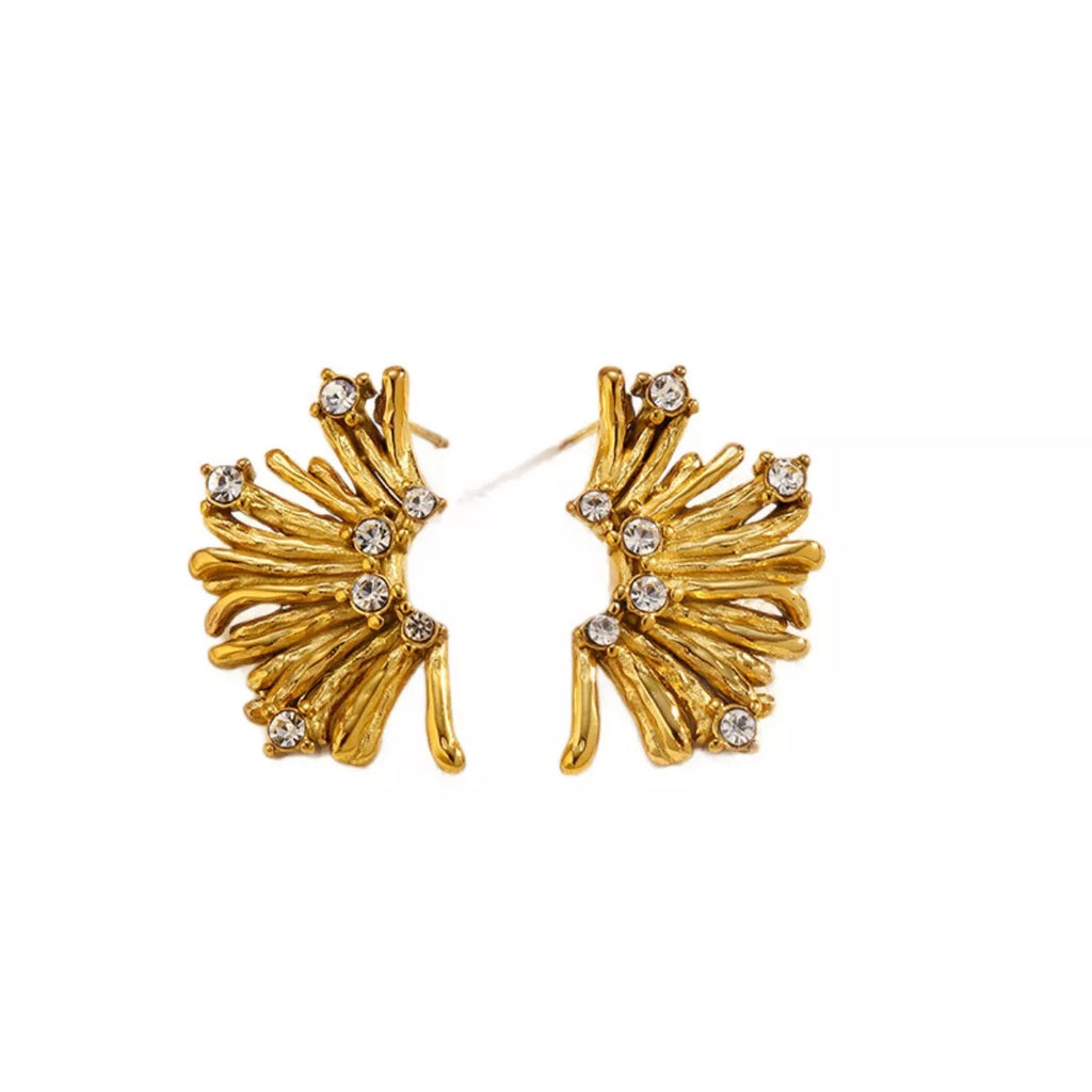 18K Gold-Plated Stud Earrings
