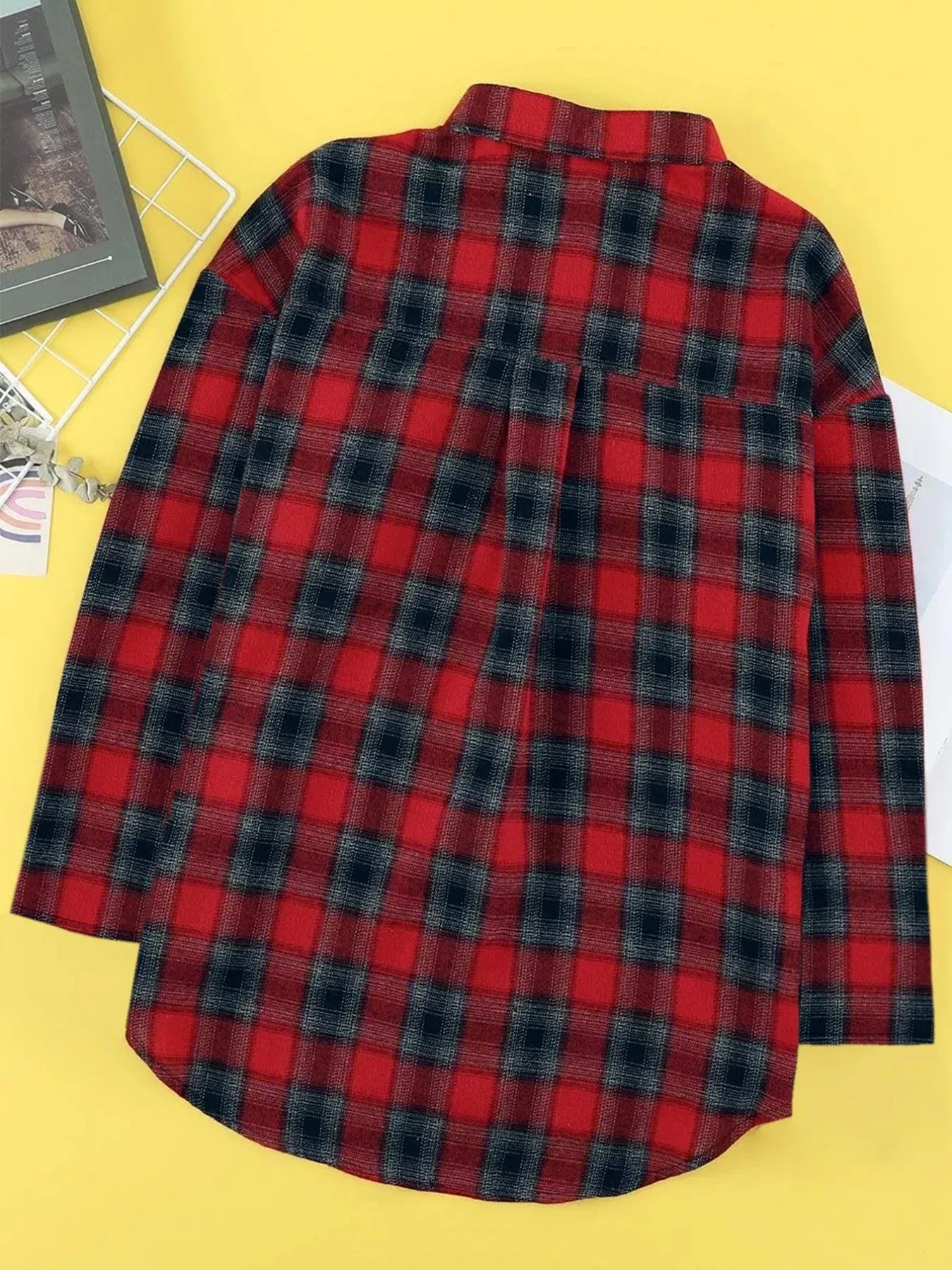 Plus Size Plaid Button-Down Shirt