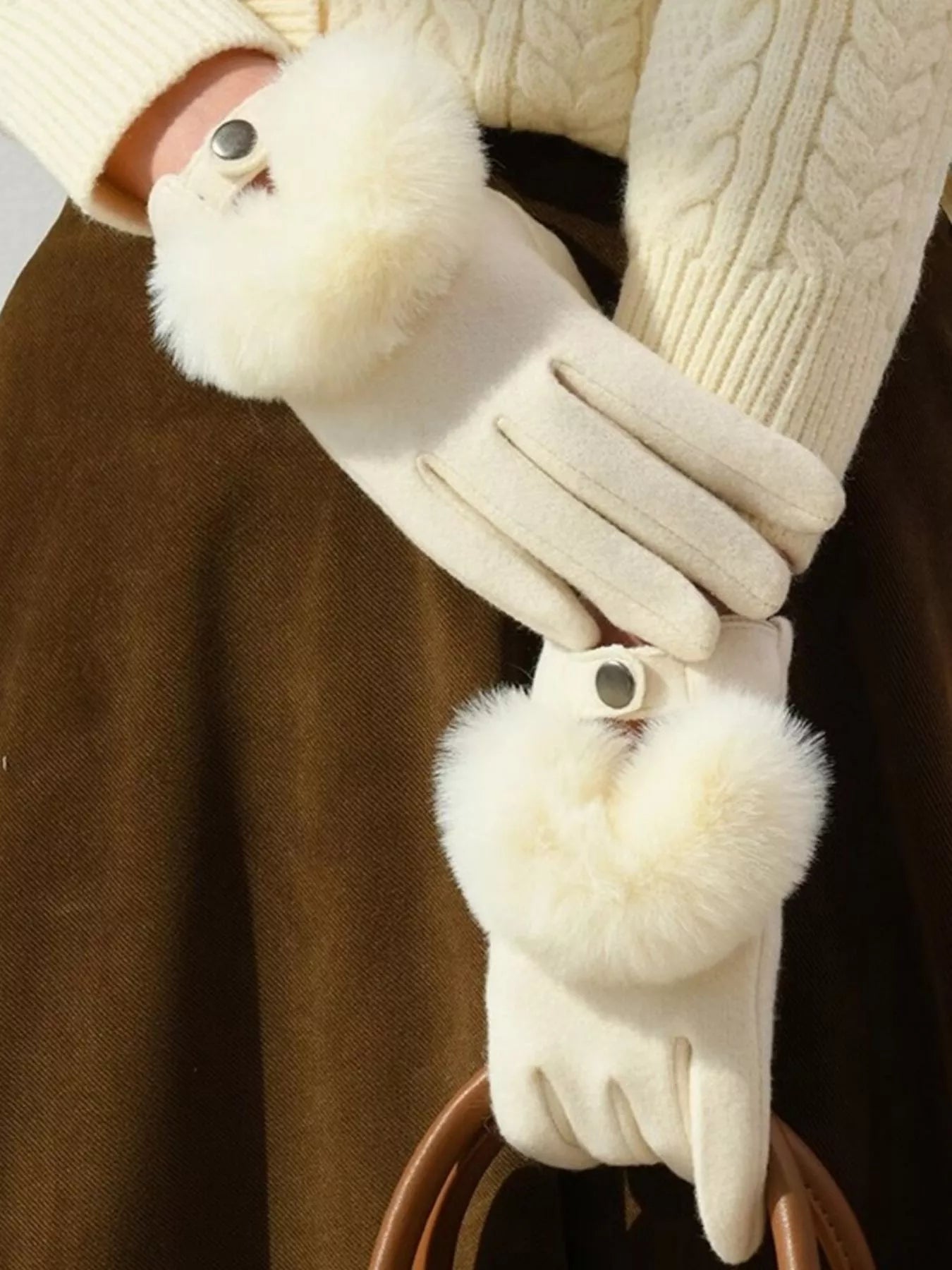 Faux Fur Cuff Gloves