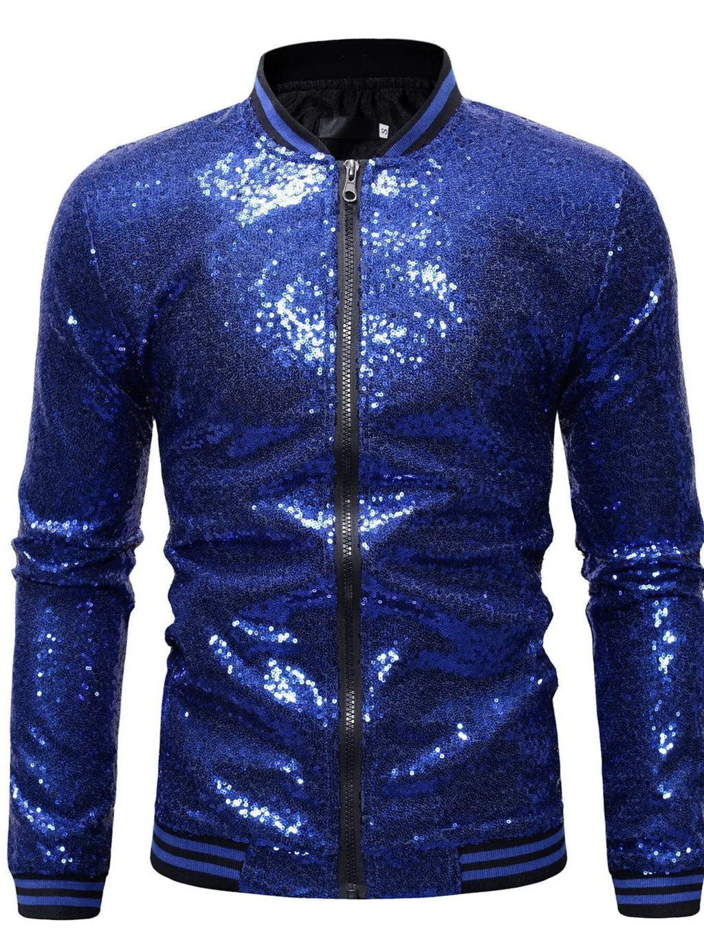 Men's Sequin Zip Up Jacket