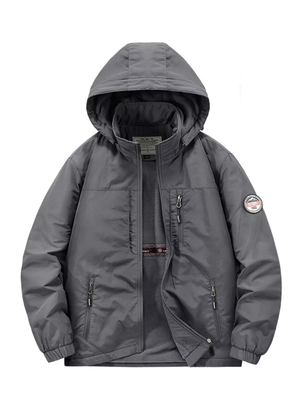 Men's Plus Size Lightweight Zip Up Hooded Jacket