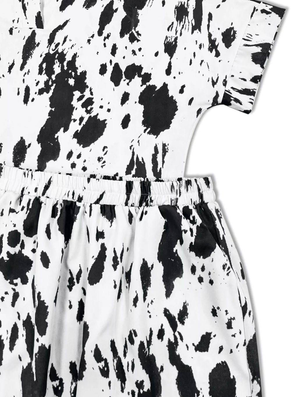 Printed Relaxed Fit Top and Wide Leg Pants Set