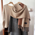 Plaid Fringe Warm Winter Scarf