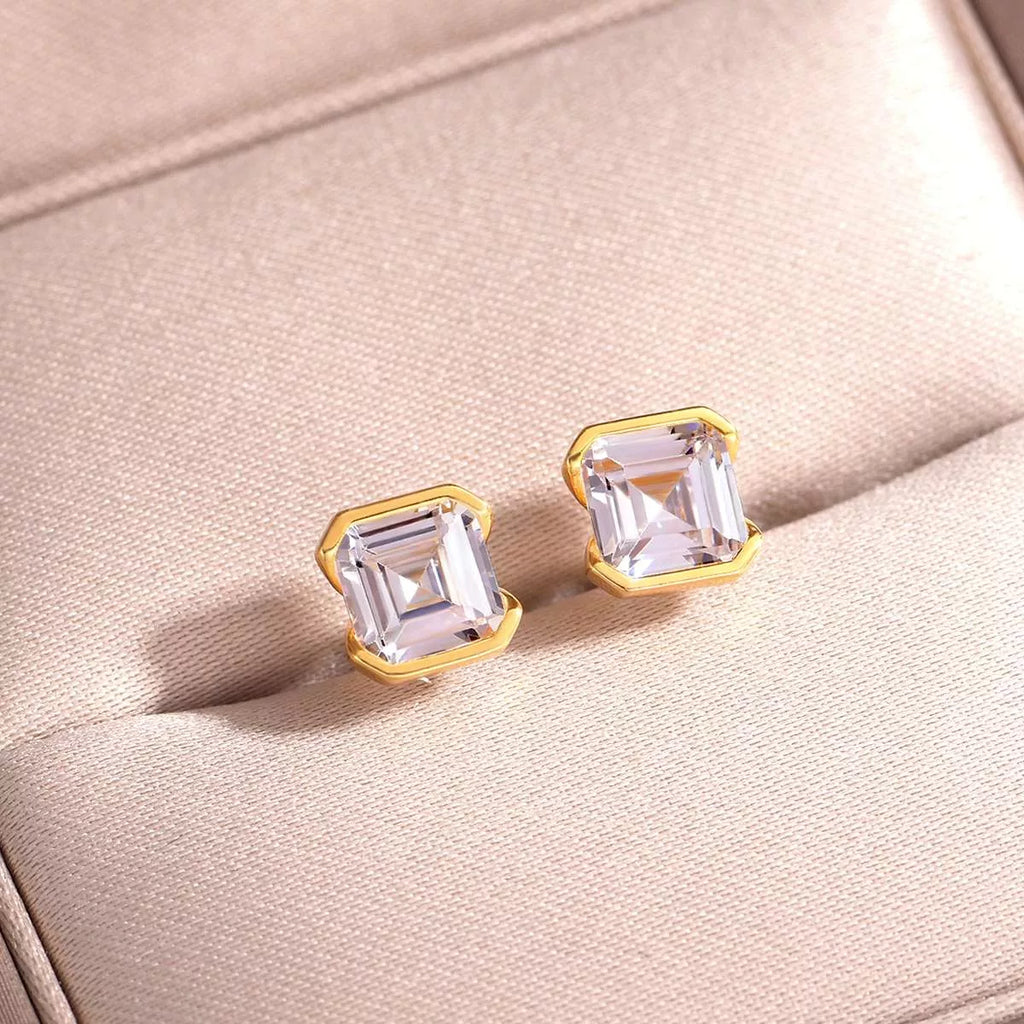 2 Carat Moissanite 925 Sterling Silver Stud Earrings
