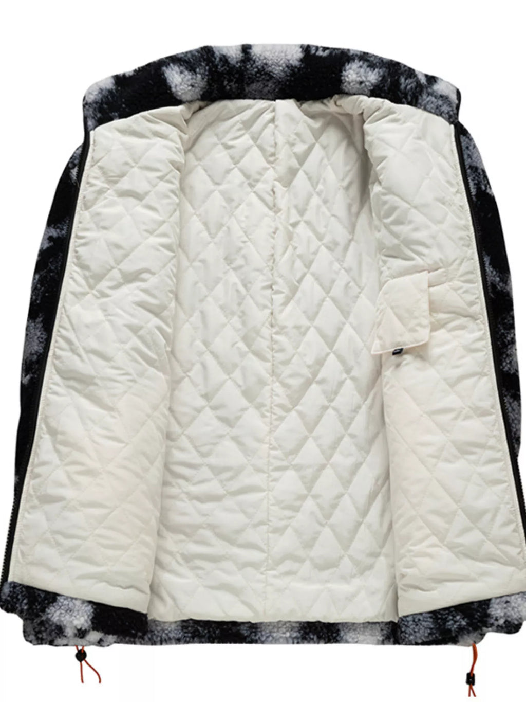 Men's Plus Size Zip Up Abstract Pattern Fleece Jacket