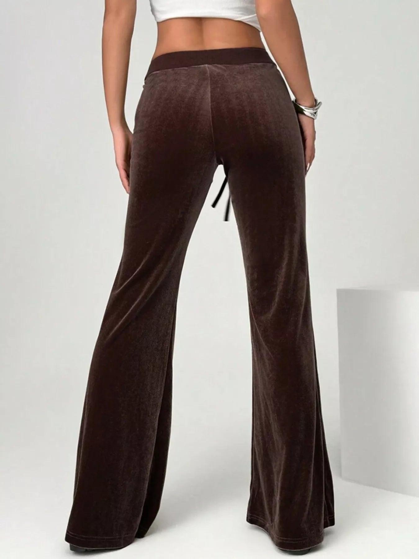 Velvet Flare Leg Pants