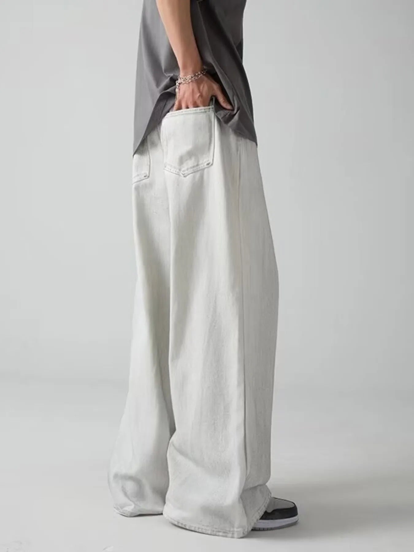 Men's Plus Size Wide Leg Pants