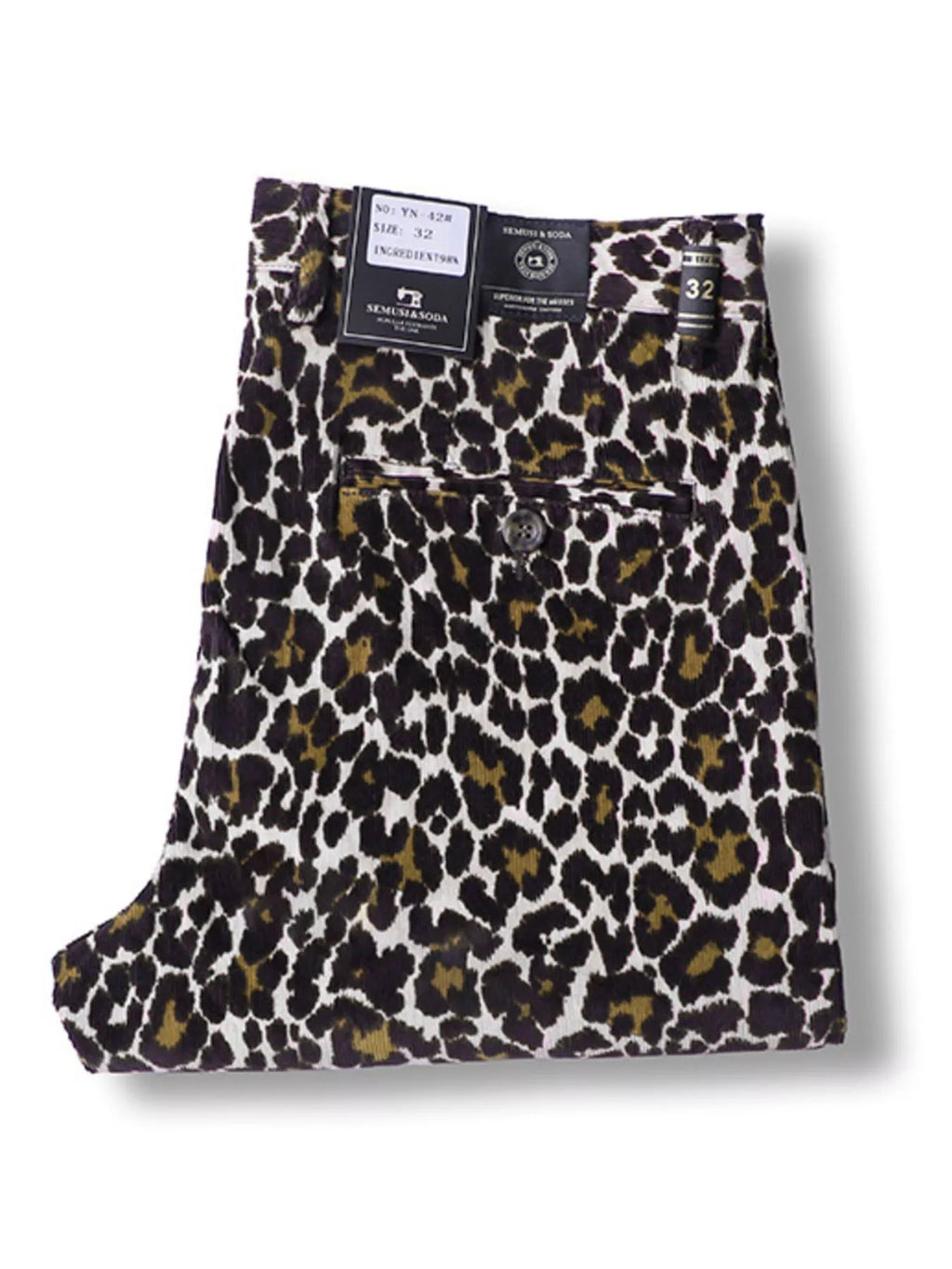 Men's Leopard Print Slim-Fit Pants