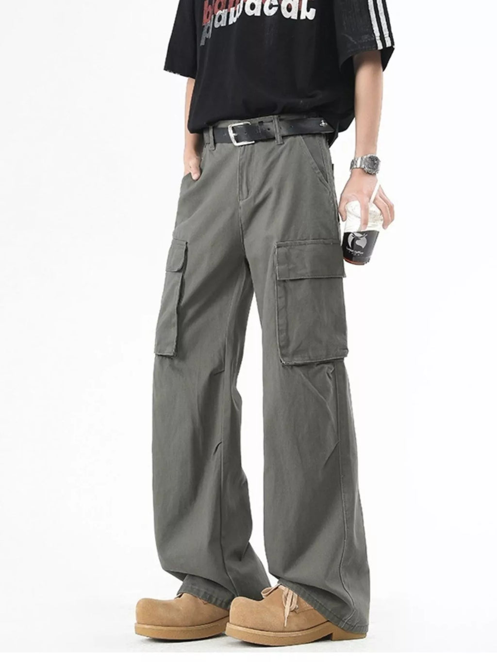 Men's Plus Size Loose Fit Cargo Pants