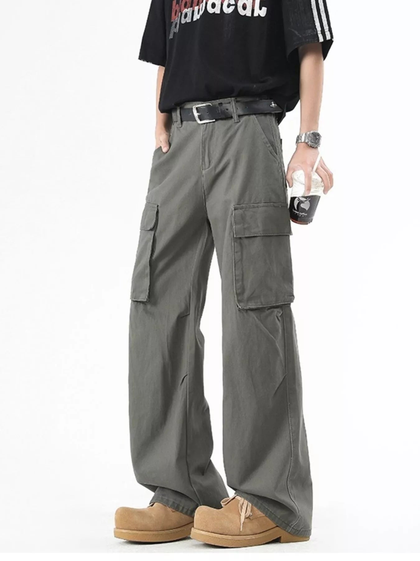 Men's Plus Size Loose Fit Cargo Pants