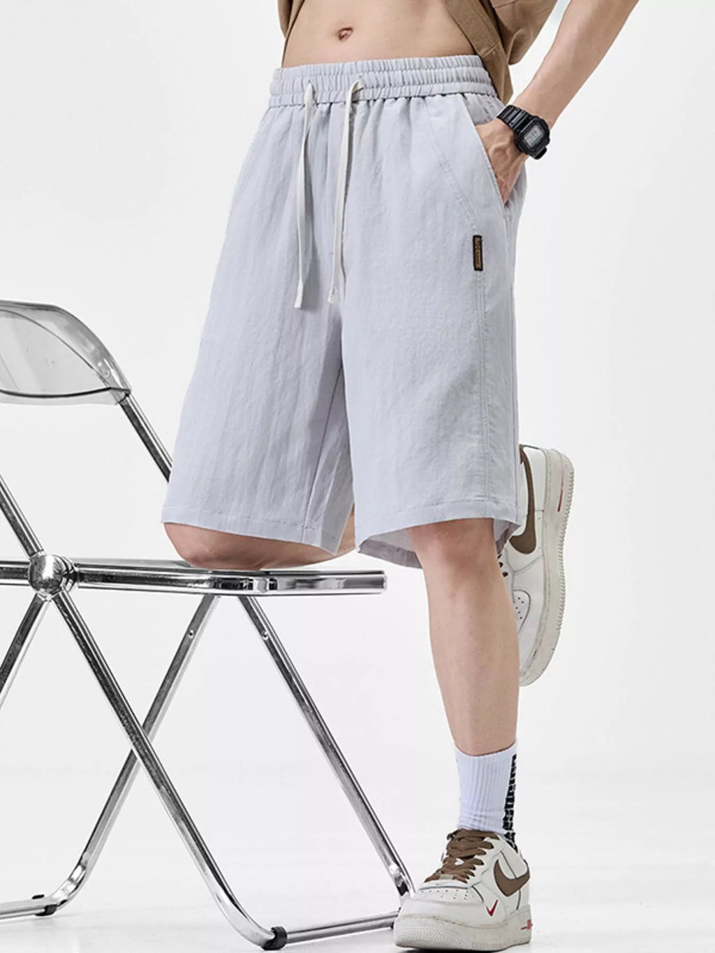 Men's Plus Size Casual Lightweight Drawstring Shorts