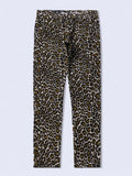 Men's Leopard Print Slim-Fit Pants