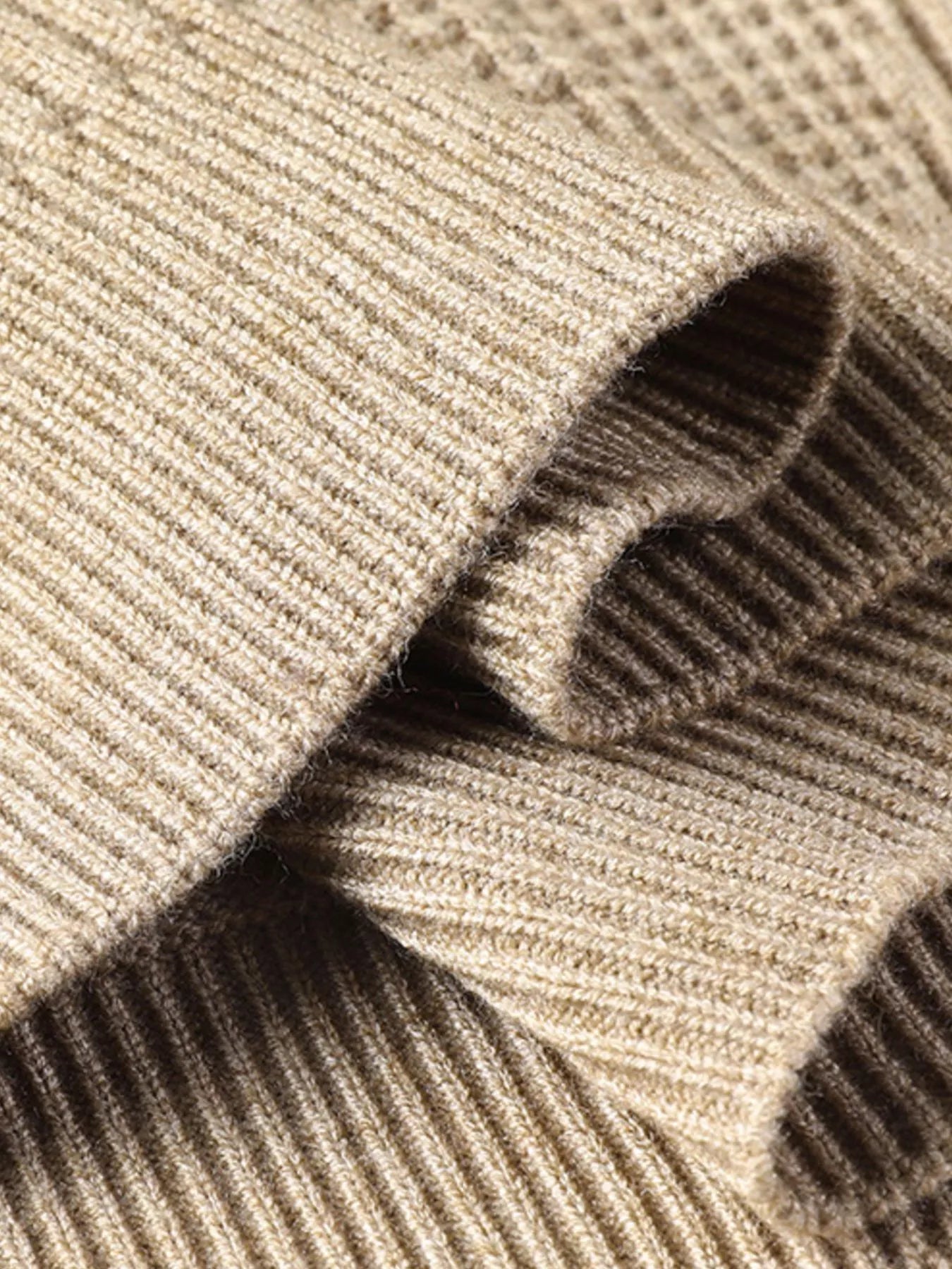Men's Plus Size Texture Mock Neck Sweater