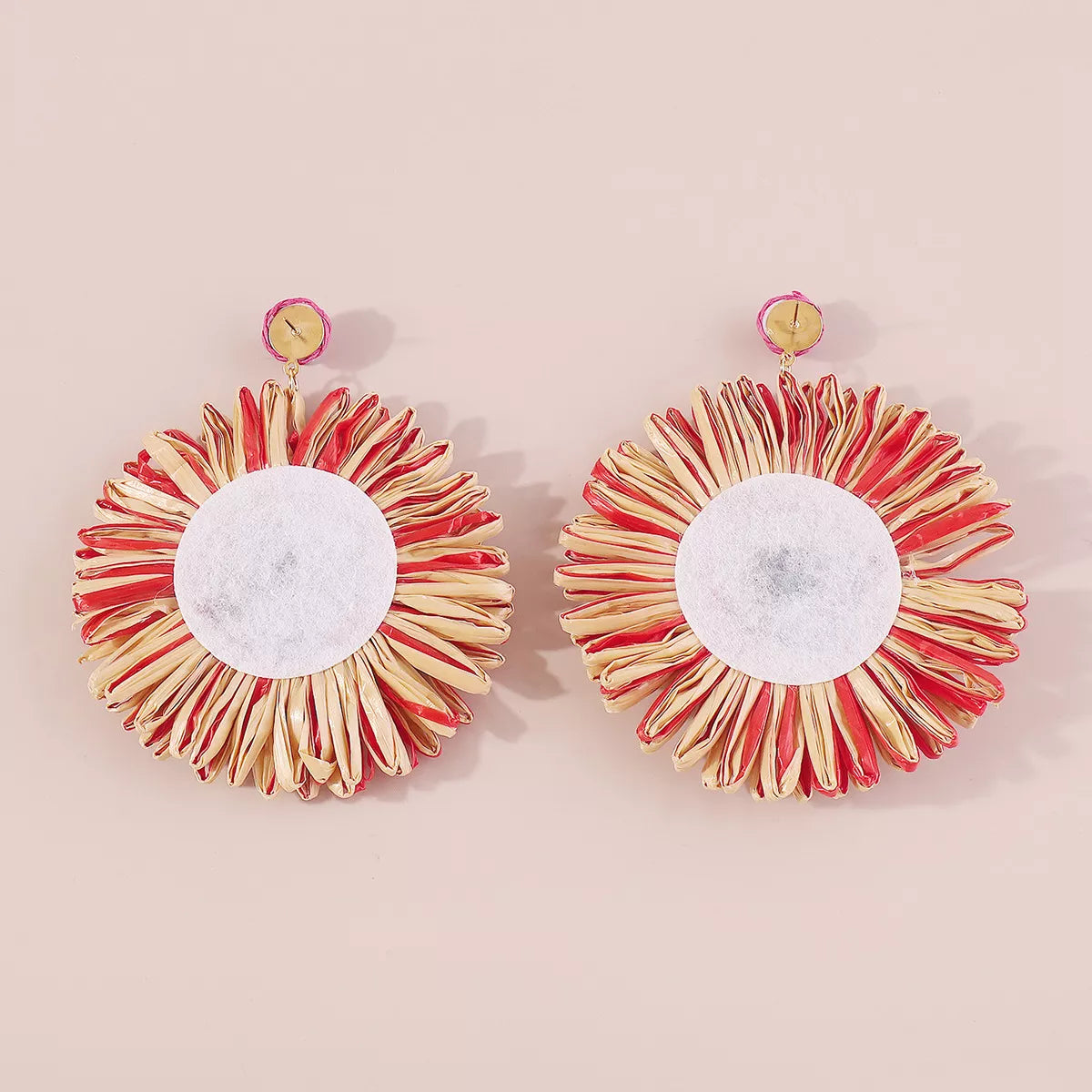 Sunflower Rattan Dangle Earrings