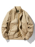 Men's Plus Size Zip Up Bomber Jacket