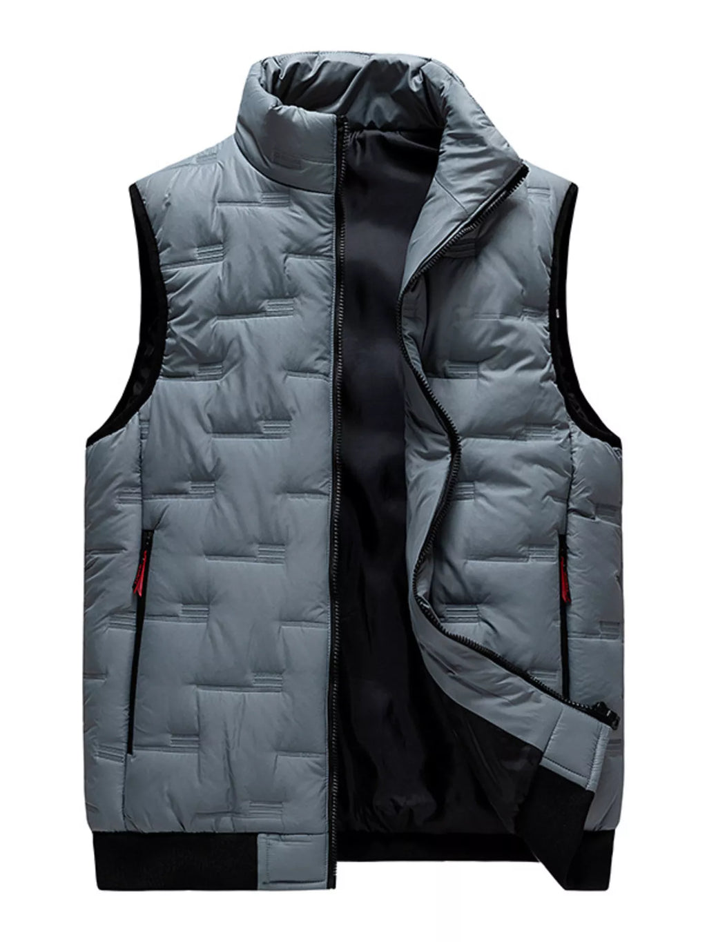Men's Plus Size Zip Up Vest Coat