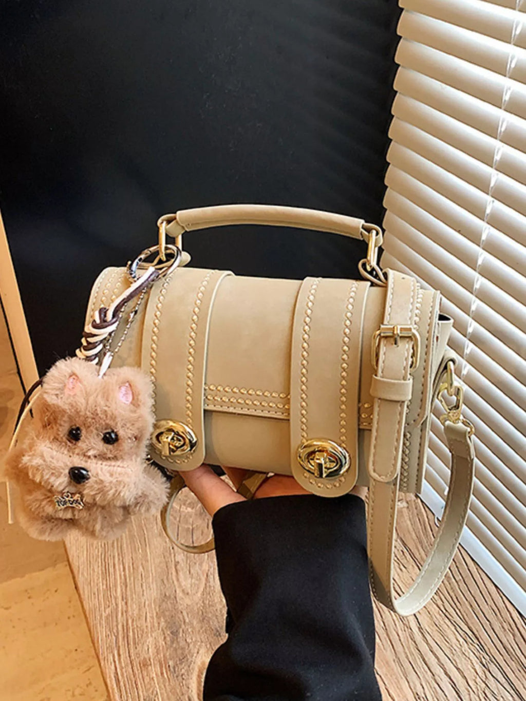 Barrel-Shaped Crossbody Bag