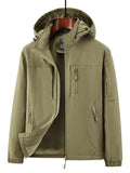 Men's Plus Size Outdoor Hooded Windproof Jacket