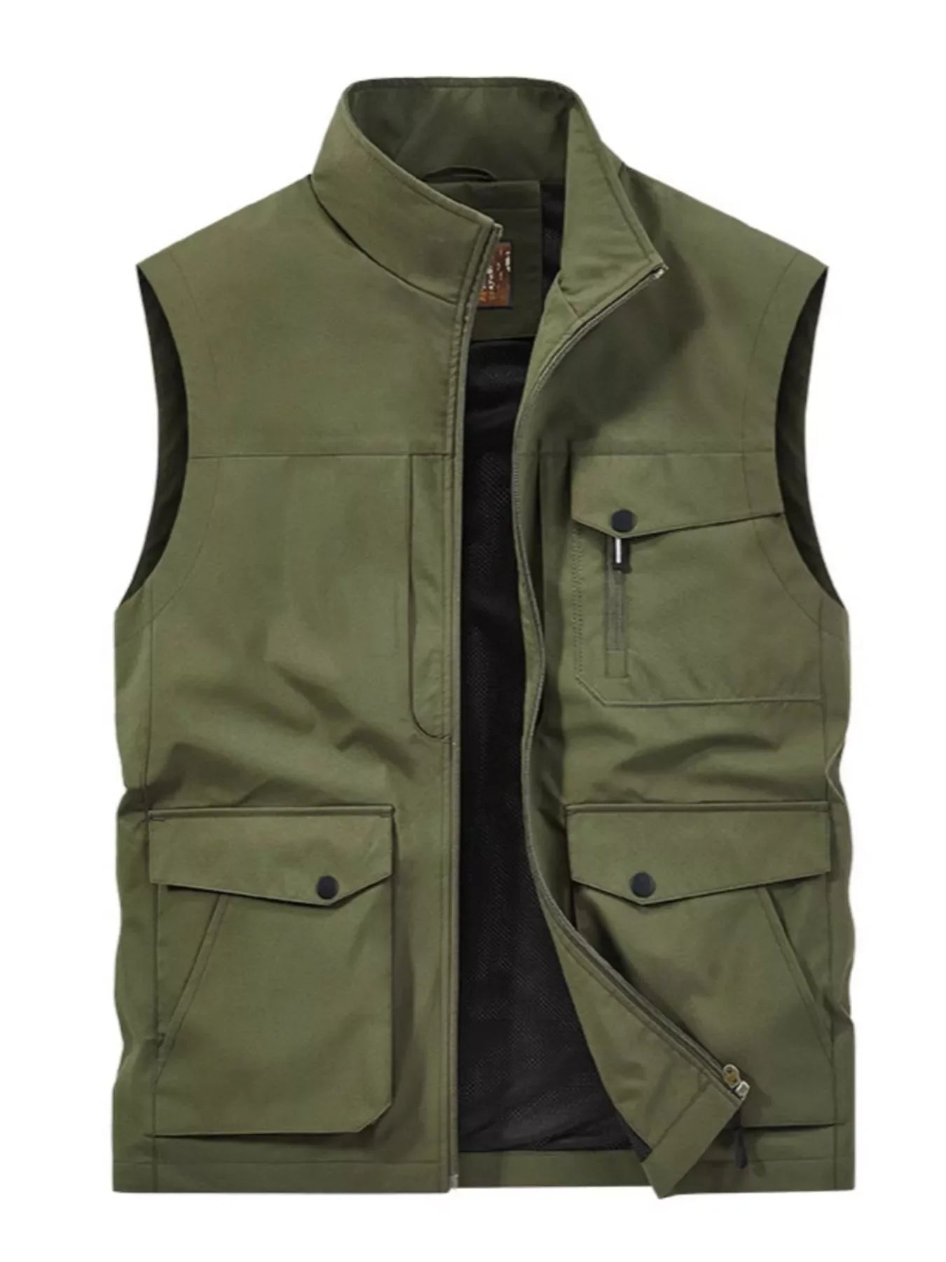 Men's Plus Size Zip Up Multi-Pocket Outdoor Vest