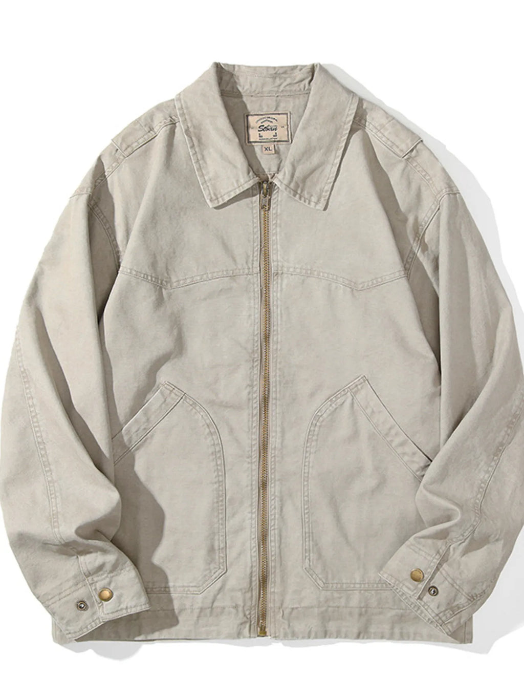 Men's Plus Size Zip-Up Trucker Jacket