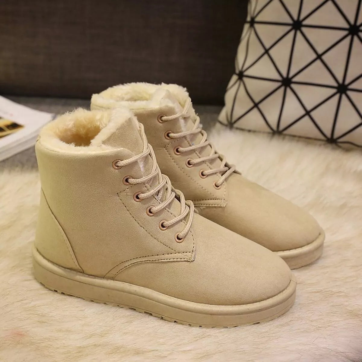 Lace-Up Ankle Boots