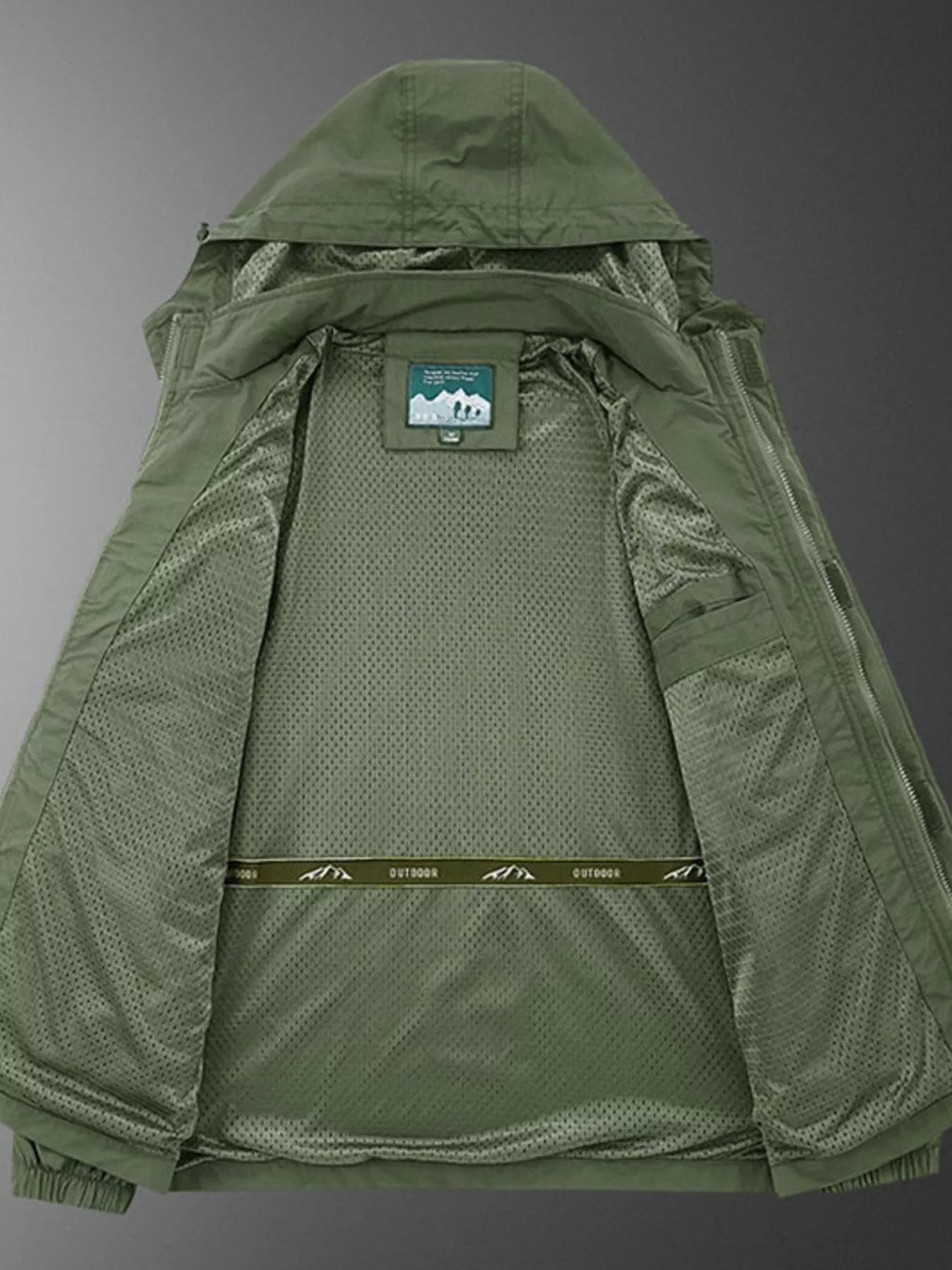 Men's Plus Size Casual Lightweight Hooded Jacket