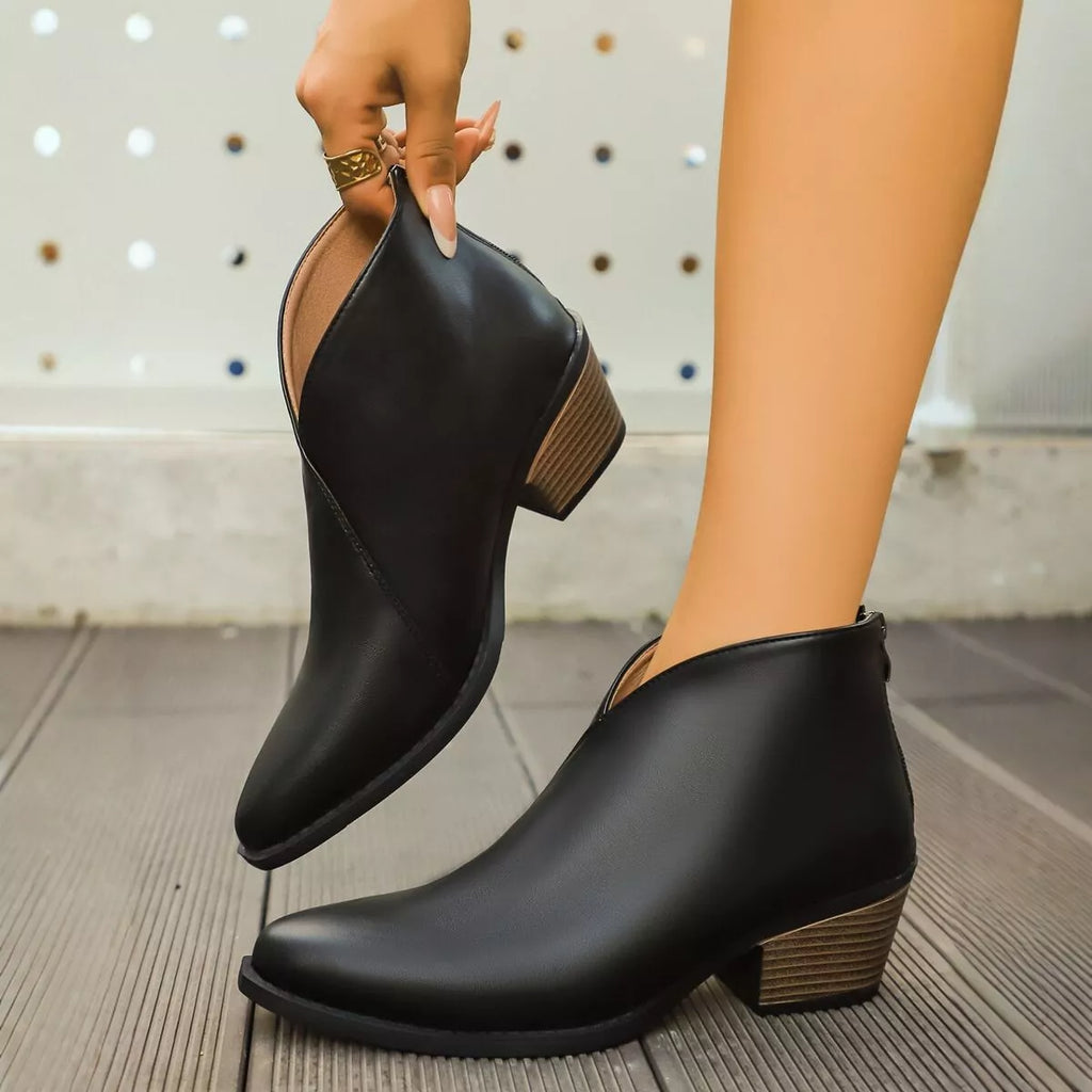 Pointed-Toe Ankle Boots