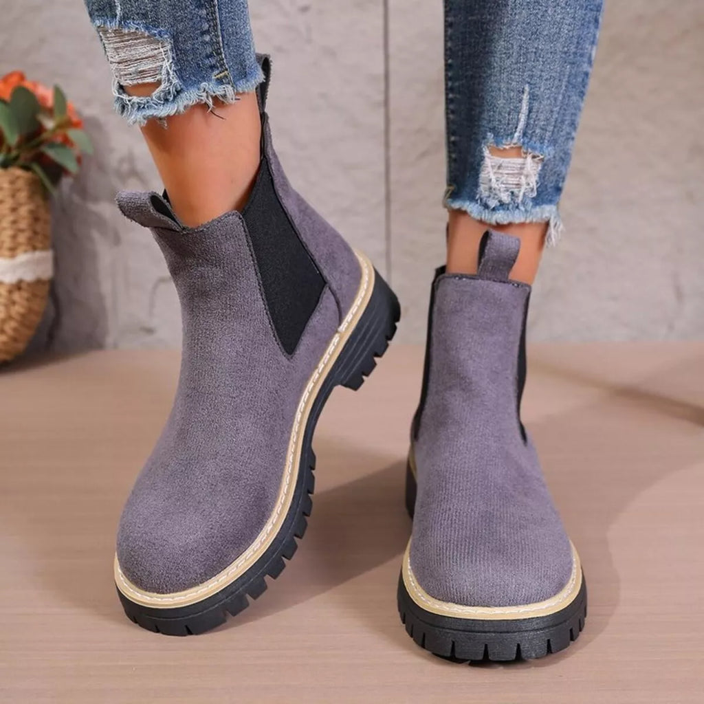 Round Toe Platform Boots