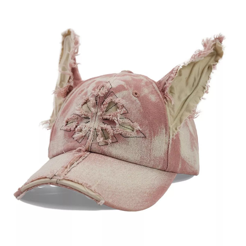 Dog Ear Distressed Baseball Cap