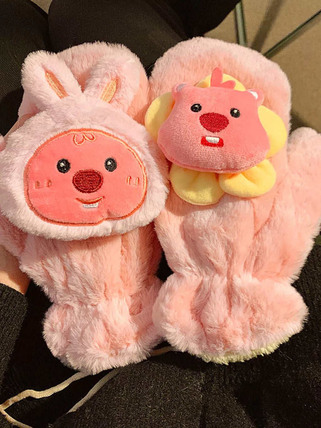Cartoon Plush Warm Gloves