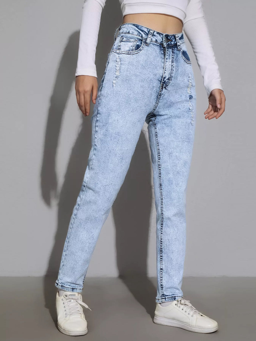High Waist Slim Fit Jeans