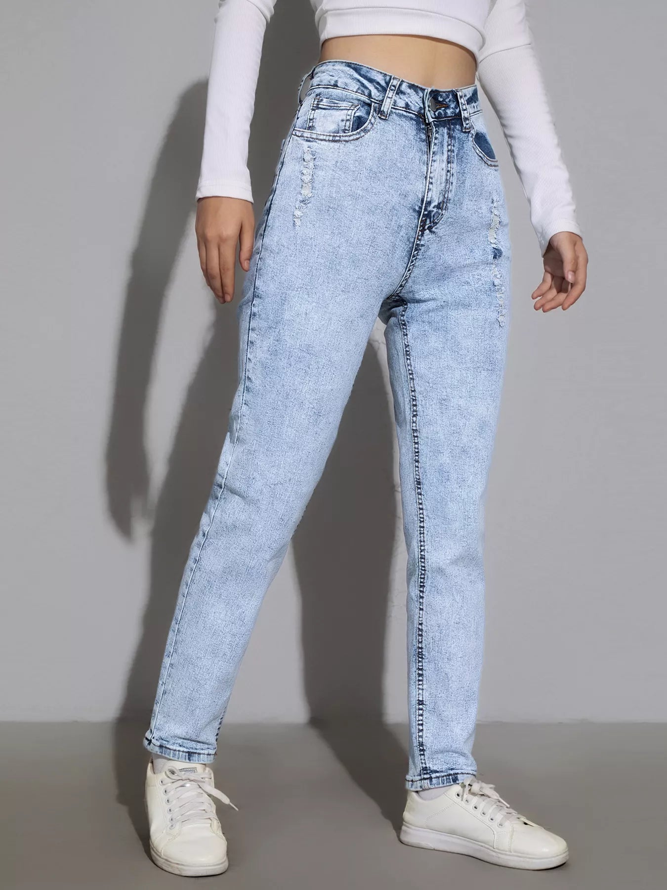 High Waist Slim Fit Jeans
