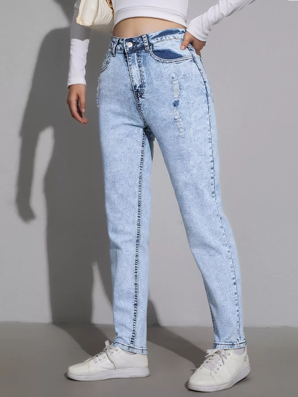 High Waist Slim Fit Jeans