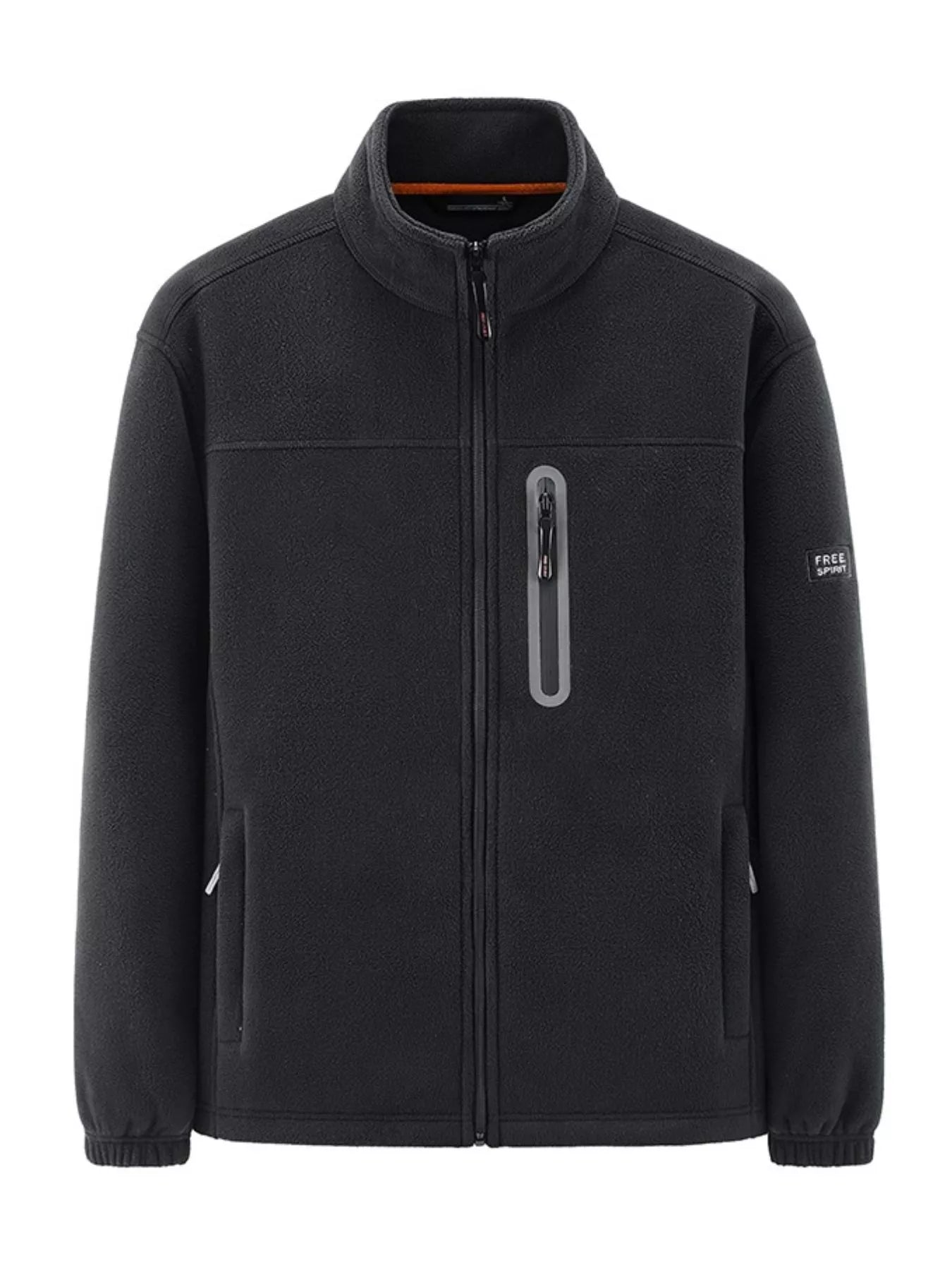 Men's Plus Size Warm Fleece Full-Zip Jacket