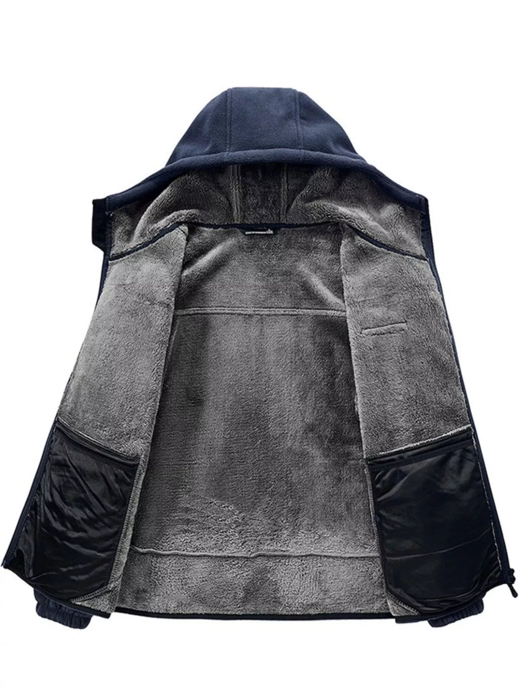 Men's Plus Size Hooded Fleece Full-Zip Jacket