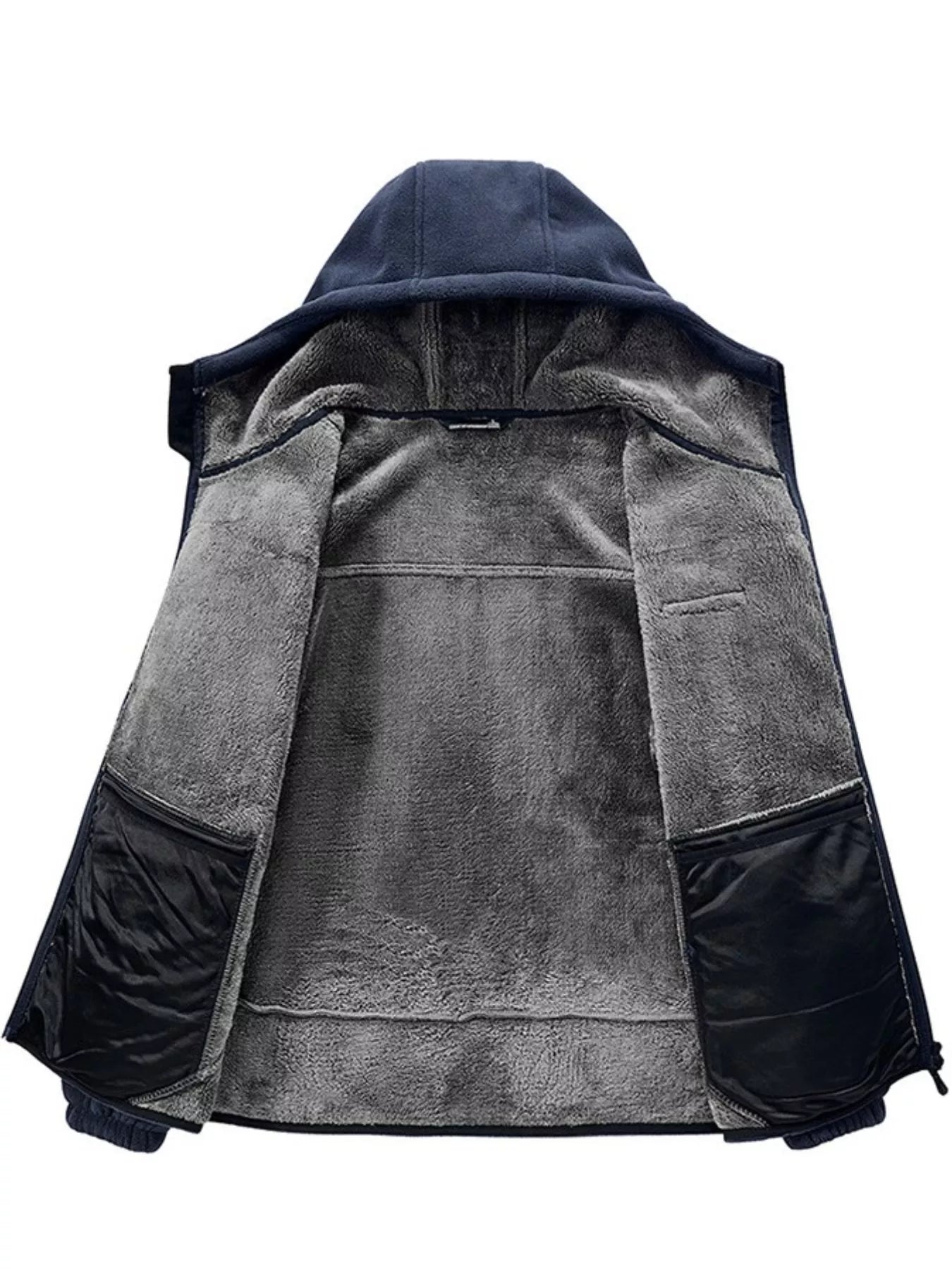 Men's Plus Size Hooded Fleece Full-Zip Jacket