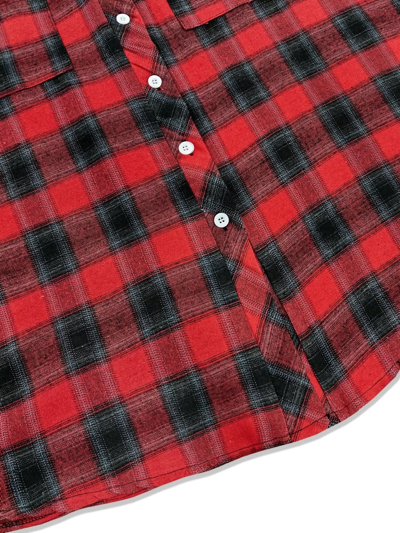 Plus Size Plaid Button-Down Shirt