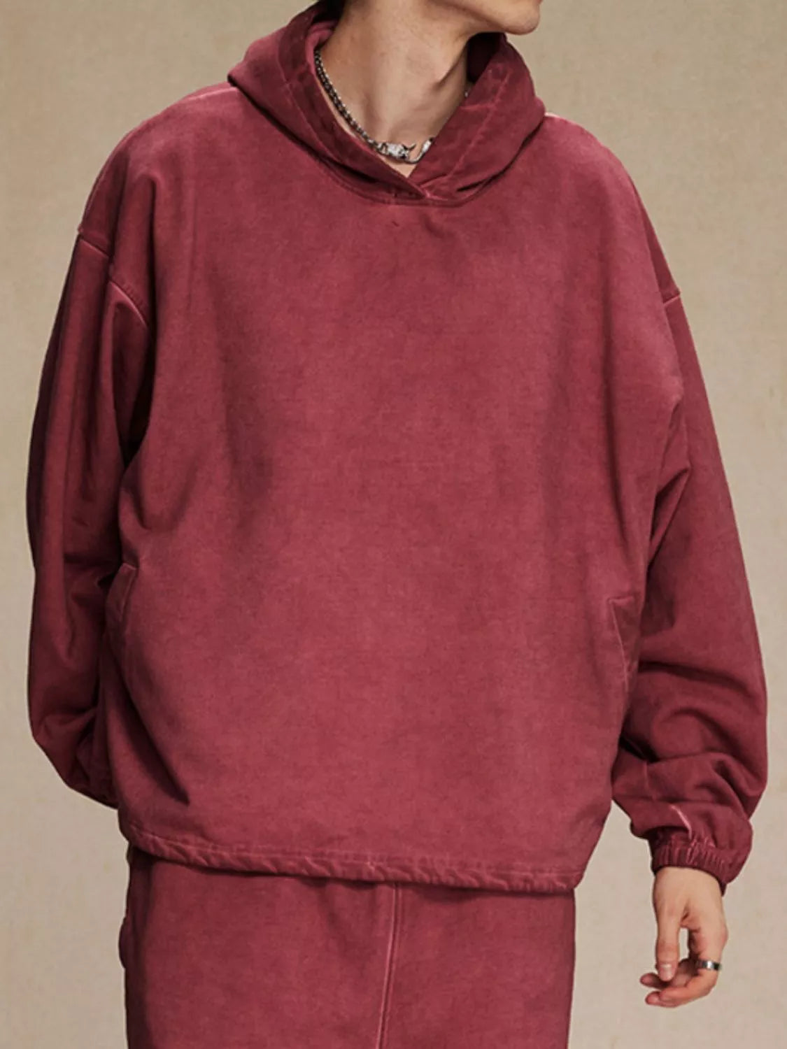 Men's Dropped Shoulder Long Sleeve Hoodie