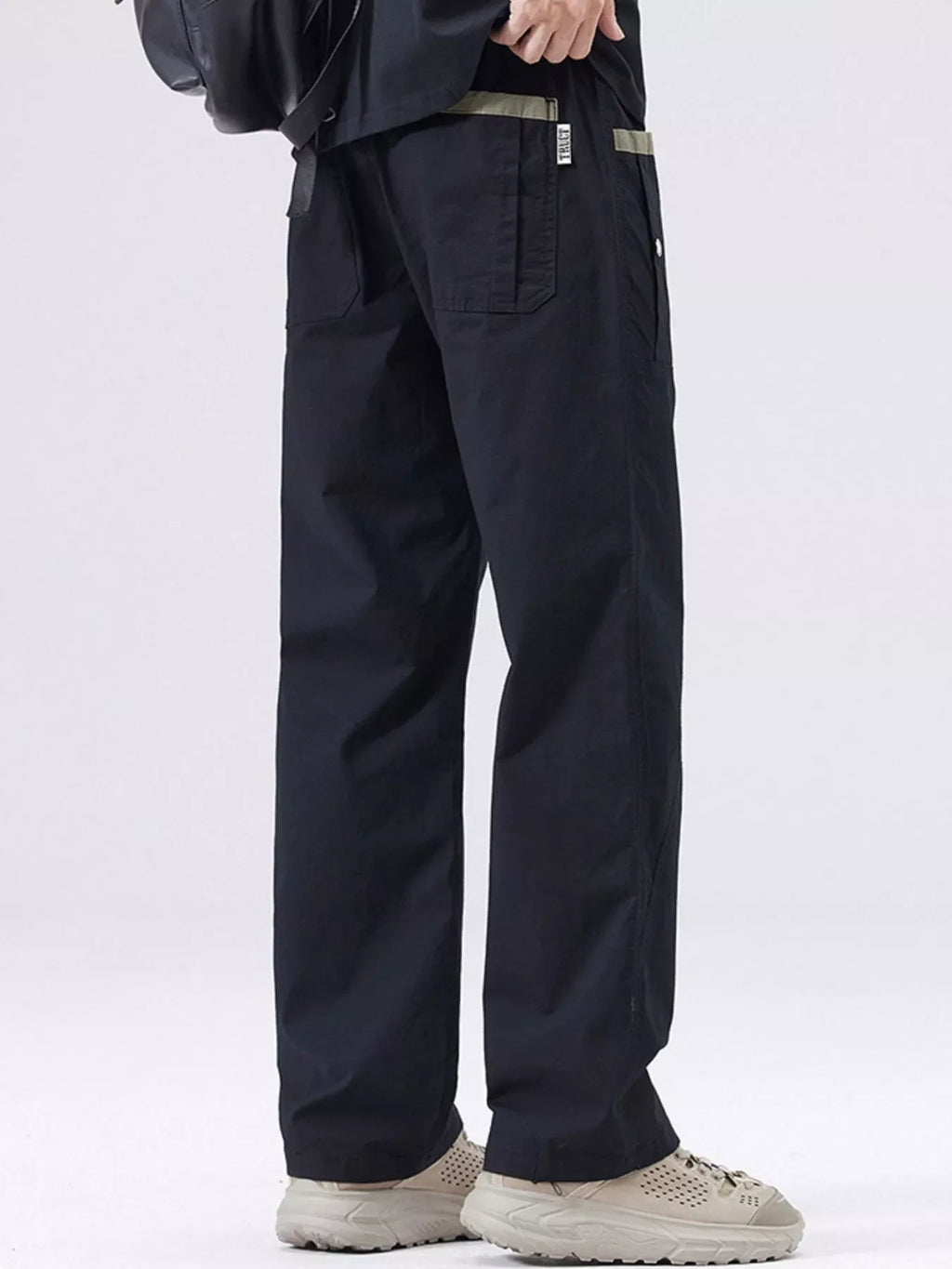 Men's Full Size Casual Drawstring Cargo Pants Plus Size