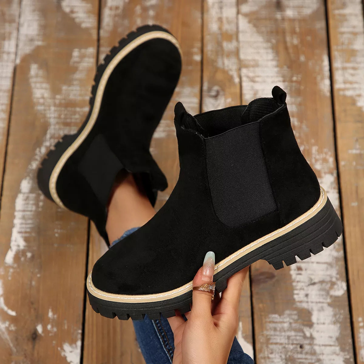 Round Toe Ankle Boots