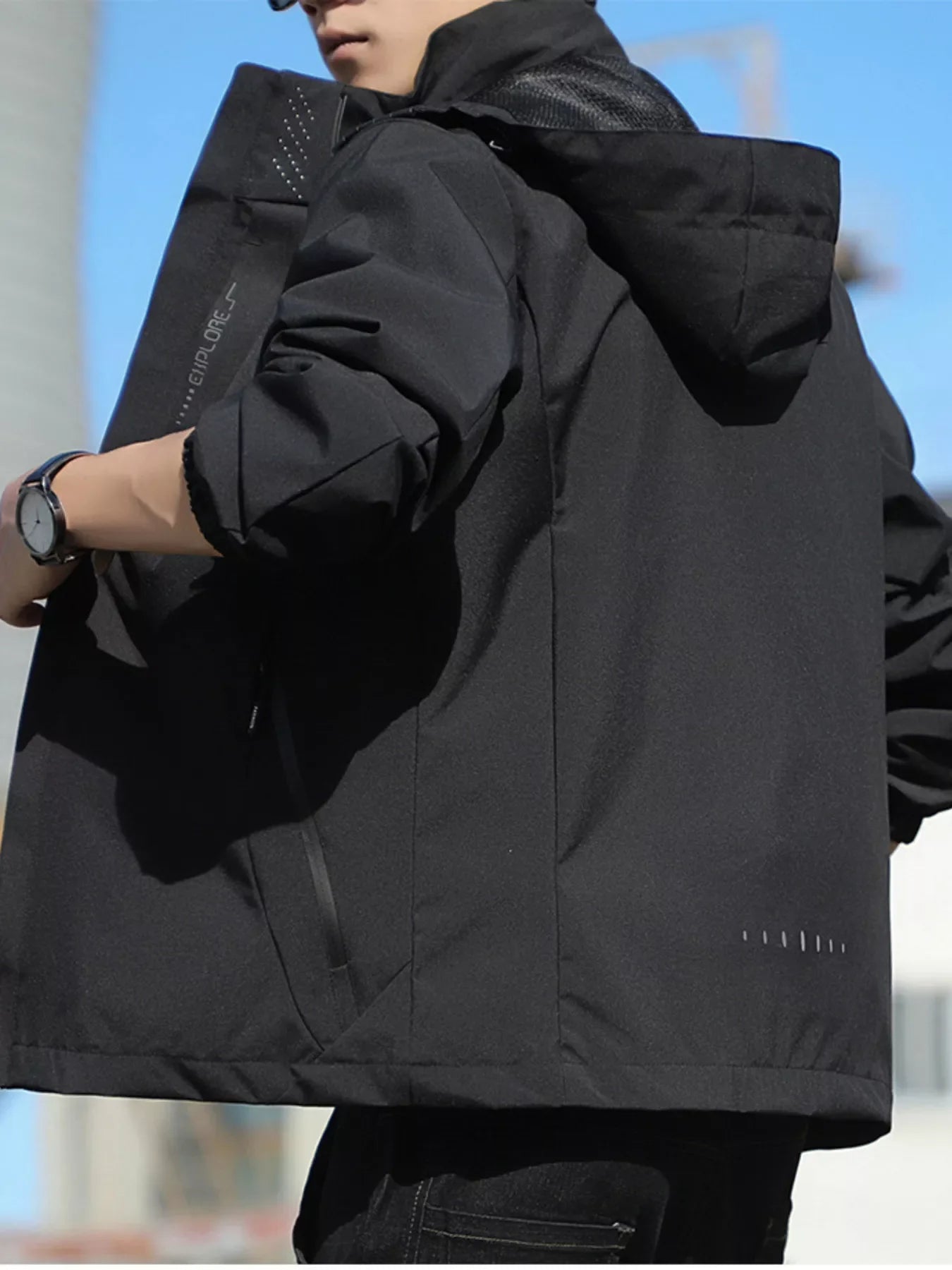 Men's Plus Size Casual Windproof Hooded Jacket