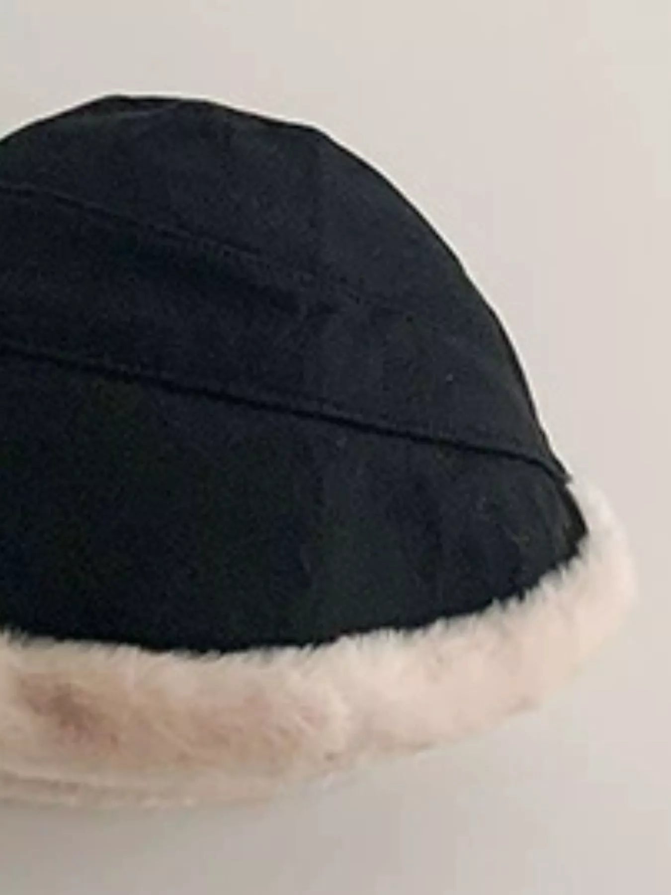 Children's Warm Plush Trim Bucket Hat