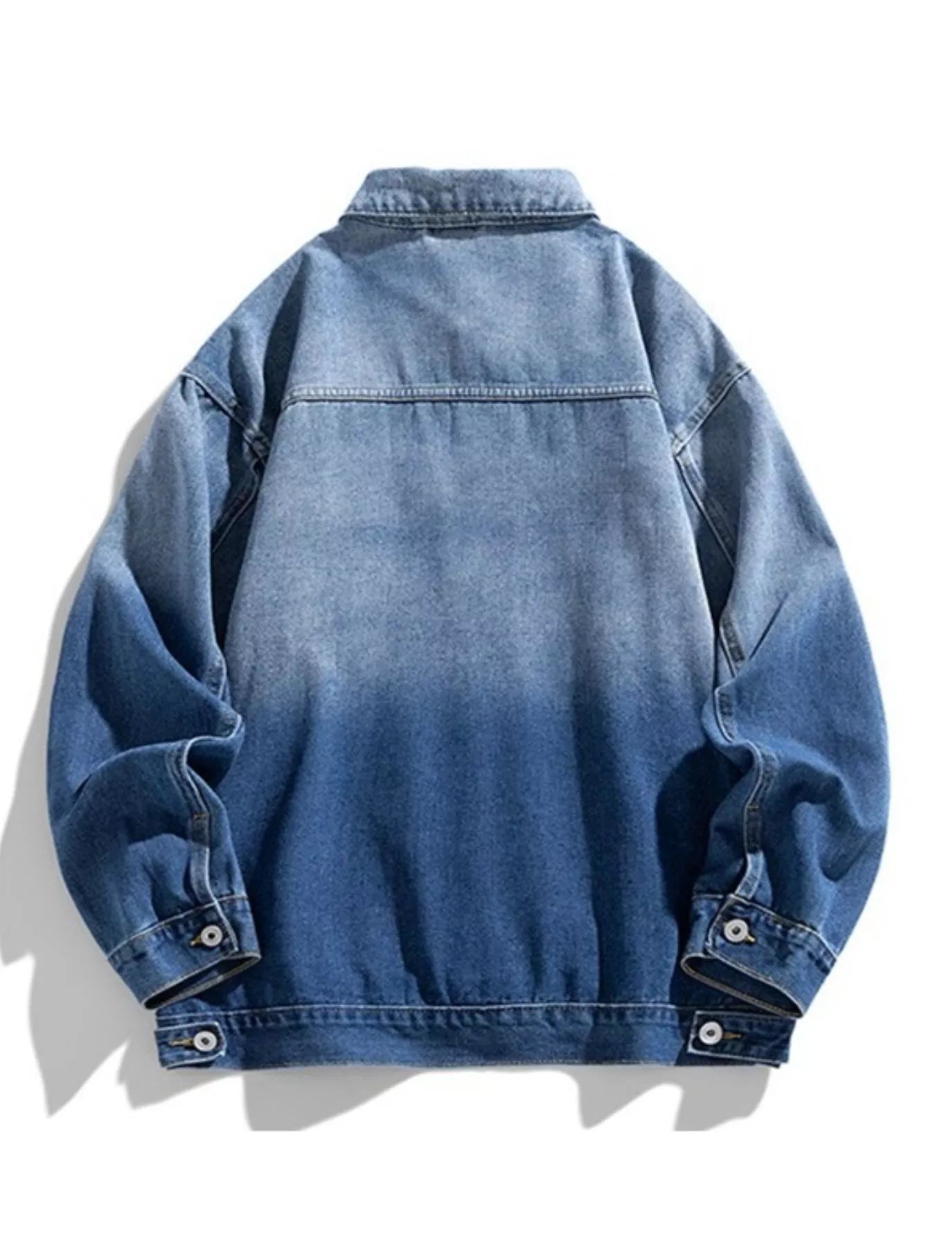Men's Washed Button Up Denim Jacket