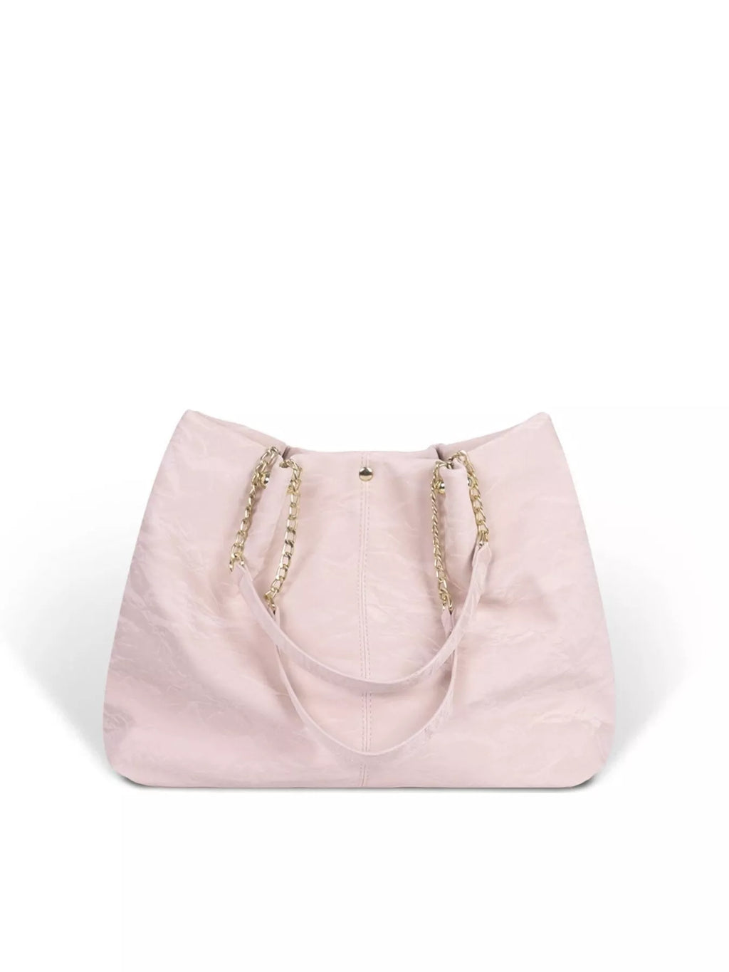 Chain-Accented Tote Bag