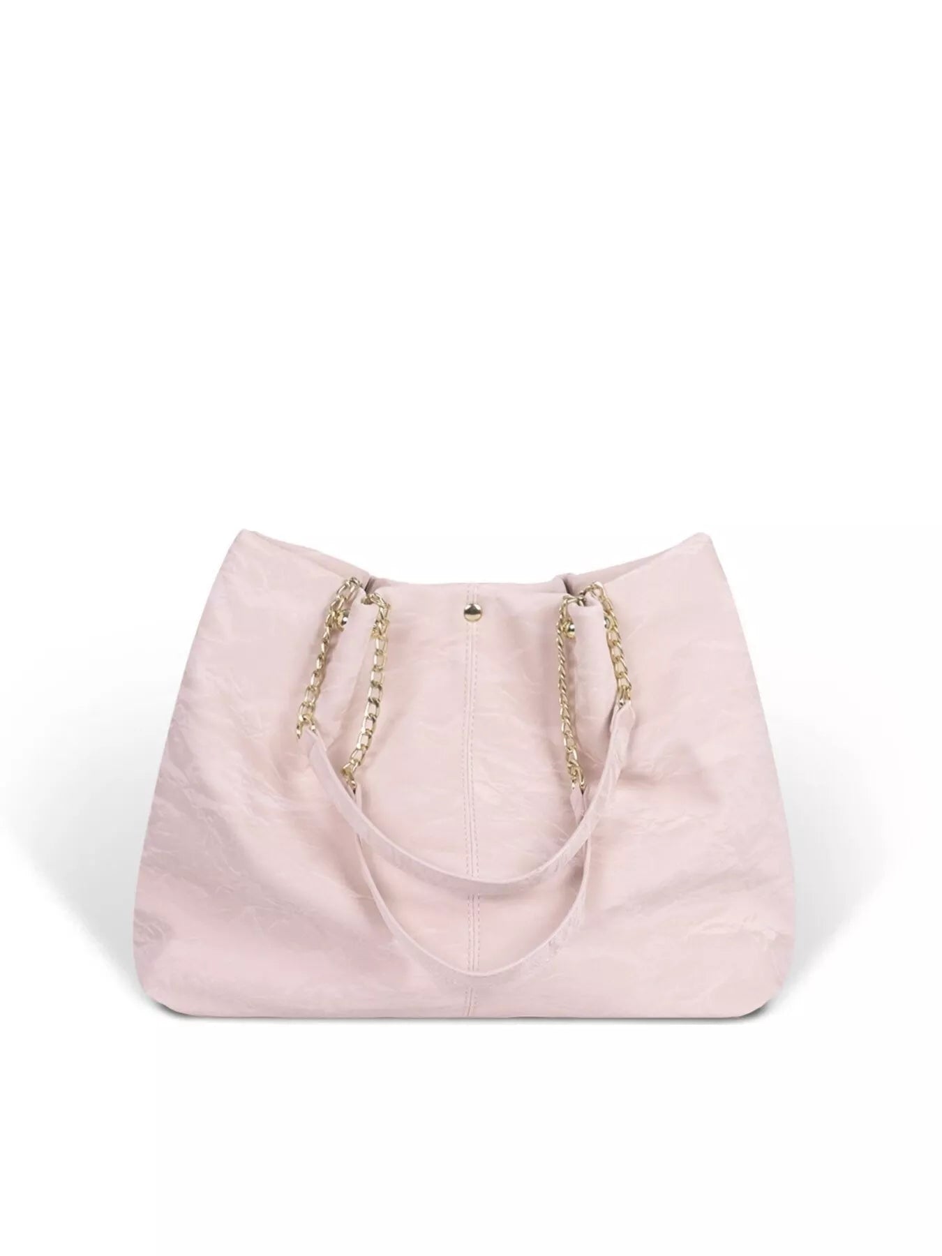 Chain-Accented Tote Bag